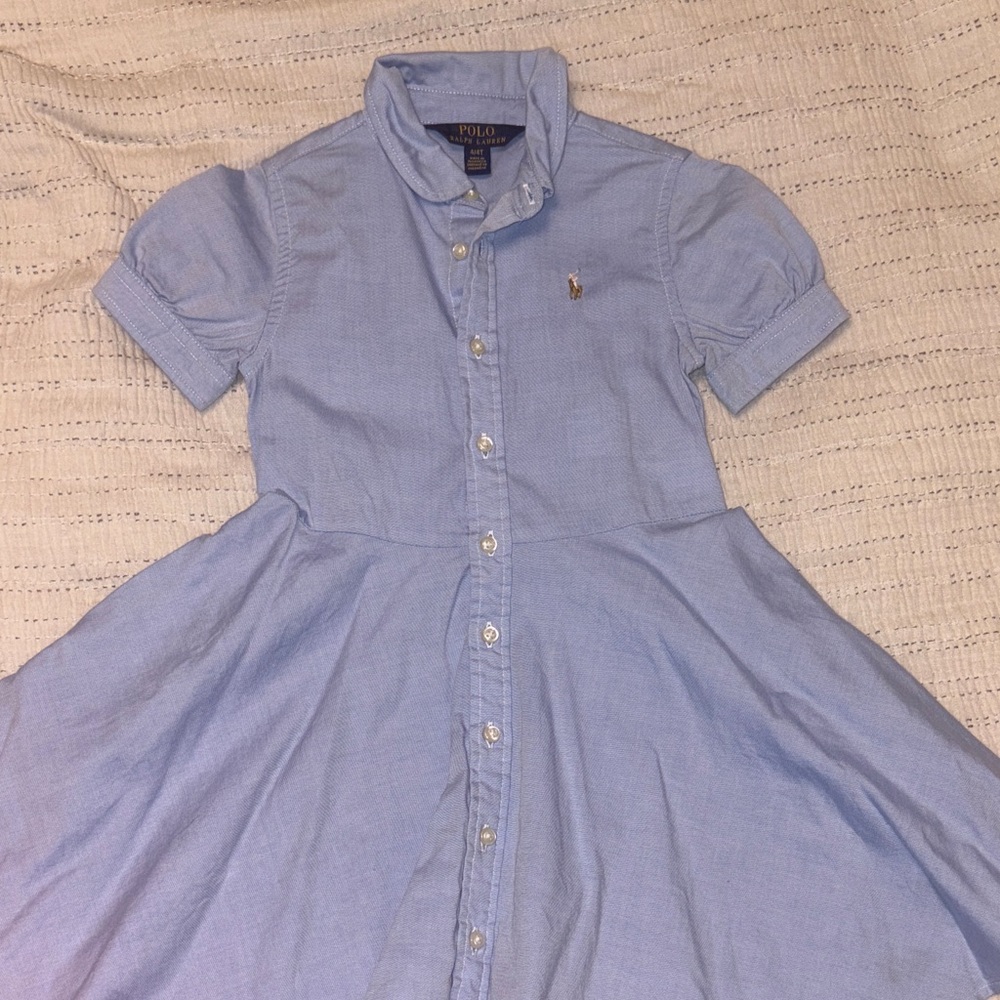 Girls Polo by Ralph Lauren Light Blue Casual Kids Dress size 4/4T